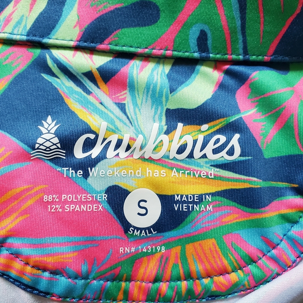 Chubbies Men's Vibrant Floral Polo Size Small - Picture 4 of 6